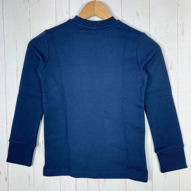 [Kid's Size 8 Navy] Jackwolfskin Essential Crewneck Organic Cotton Fleece Jacket (z00054628)