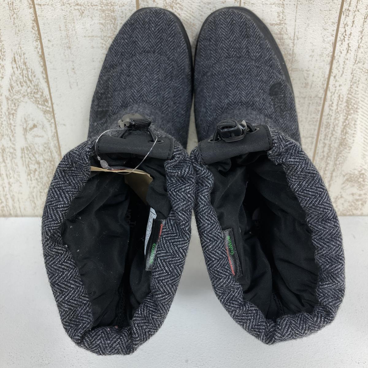 【女式 25.0 厘米灰色】The North Face Nuptse Bootie 防水 Viiiiw Nuptse Bootie Wp Viii 冬季靴子保暖 Thermolite 隔热 NFW52272 女式雪地靴