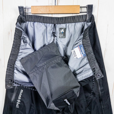 Montbell Storm Cruiser 全拉链裤，男款，S码，黑色。尼龙，防雨外套，GORE-TEX 3L。