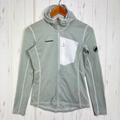 【Women's XS グリーン系】 Mammut ( マムート ) エナジー ライト ミッドレイヤー フーデッド ジャケット Aenergy Light ML Hooded Jacket Polartec Power Grid / Athletic Fit ポリエステル