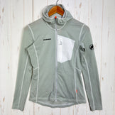 【Women's XS グリーン系】 Mammut ( マムート ) エナジー ライト ミッドレイヤー フーデッド ジャケット Aenergy Light ML Hooded Jacket Polartec Power Grid / Athletic Fit ポリエステル
