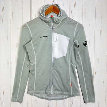 【Women's XS グリーン系】 Mammut ( マムート ) エナジー ライト ミッドレイヤー フーデッド ジャケット Aenergy Light ML Hooded Jacket Polartec Power Grid / Athletic Fit ポリエステル