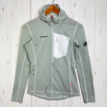 【Women's XS グリーン系】 Mammut ( マムート ) エナジー ライト ミッドレイヤー フーデッド ジャケット Aenergy Light ML Hooded Jacket Polartec Power Grid / Athletic Fit ポリエステル