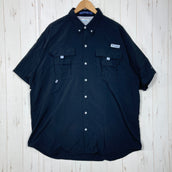 【Men's XL ブラック系】 Columbia ( コロンビア ) バハマ 2 ショートスリーブ シャツ Bahama II Short Sleeve Shirt PFGシリーズ ナイロン ウェア トップス インナー シャツ ショートスリーブシャツ 化繊 z000