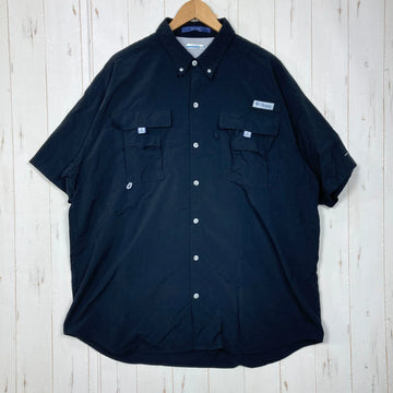 【Men's XL ブラック系】 Columbia ( コロンビア ) バハマ 2 ショートスリーブ シャツ Bahama II Short Sleeve Shirt PFGシリーズ ナイロン ウェア トップス インナー シャツ ショートスリーブシャツ 化繊 z000