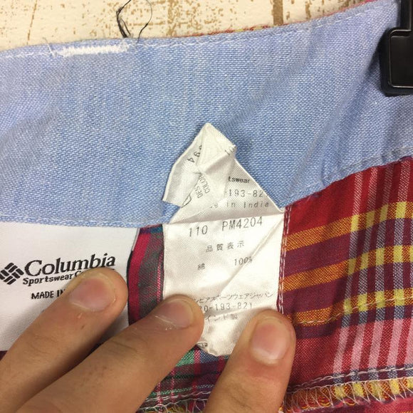 【Men's 28 ピンク系】 Columbia ( コロンビア ) タブスヒル ショーツ マドラスチェック パッチワーク PM4204 Men's コットン ショーツ ショートパンツ ボトムス ウェア - 【公式】2ndGEAR（セカンドギア）Webショップ【登山用品・アウトドア用品専門 買取販売店】