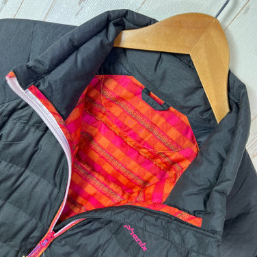 Phenix (Phoenix) Flower Down Jacket, Women's Size L, Black. This down-insulated jacket is a perfect outerwear piece. (z00055049)