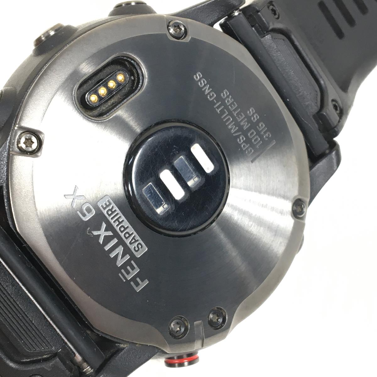 [OneSize Black] Garmin Fenix 6X 蓝宝石 GPS 智能手表 010-02157-43 户外手表时钟电子设备精密设备