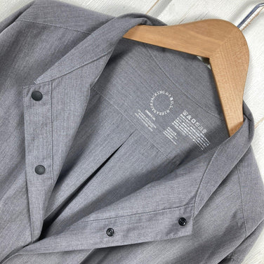 Unisex XL Gray Yamatomichi Bamboo Shirt, Long Sleeve Shirt (z00053993), perfect as an inner shirt or top.