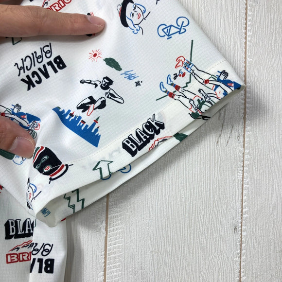 【Unisex XS ホワイト系】 Black Brick ( ブラックブリック ) ドライ アクティブ アロハ Dry Active Aloha ポリエステル ウェア トップス インナー シャツ ショートスリーブシャツ 化繊 z00060488  化繊 ショートスリー