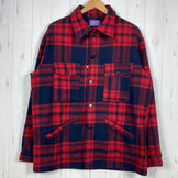 【Men's L レッド系】 1970s Pendleton ( ペンドルトン ) ウール CPO ジャケット Wool CPO Jacket ビンテージ オリジナル 入手困難 旧タグ ウール ウェア トップス インナー シャツ ロングスリーブシャツ ウール z0