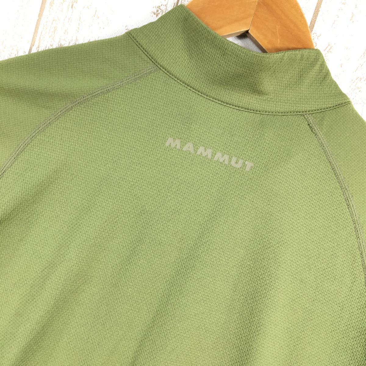 【Men's S グリーン系】 Mammut ( マムート ) パフォーマンス ドライ ジップ Tシャツ Performance Dry Zip T-Shirt ショートスリーブ 1017-00440 Men's  化繊 ショートスリーブシャツ インナー シャツ ト