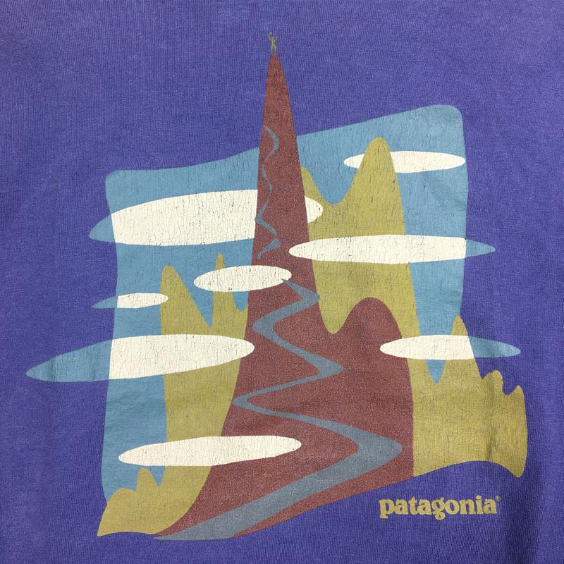 【Men's S ブルー系】 Patagonia ( パタゴニア ) オーガニックコットン ベネフィシャル ロングスリーブ Tシャツ アメリカ製 生産終了モデル 入手困難 International Men's  コットン ロングスリーブTシャツ クルーネック イ