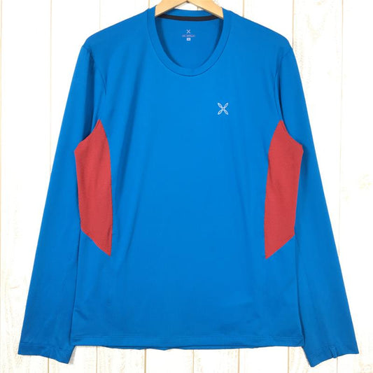 【Men's M ブルー系】 Montura ( モンチュラ ) クイックドライ ロングスリーブ クルーネック シャツ Quickdry Long Sleeve Crewneck Shirt International Men's  化繊 ロングスリーブTシャツ