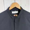 【Unisex 3 ブラック系】 Axesquin Elements ( アクシーズクインエレメンツ ) ギンガム サッカー の ショート カラー シャツ ポリエステル ウェア トップス インナー シャツ ロングスリーブシャツ 化繊 z00058149  化繊 ロング-2