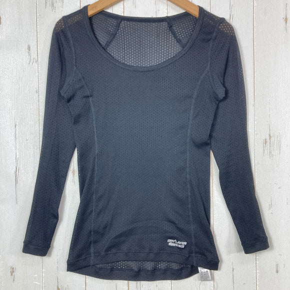 【Women's S ブラック系】 Finetrack ( ファイントラック ) ドライレイヤーベーシック ロングスリーブ ポリエステル ウェア トップス インナー シャツ ロングスリーブTシャツ クルーネック 化繊 z00057528  化繊 ロングスリーブTシャツ