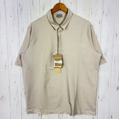【Men's L アイボリー系】 Houdini ( フーディニ ) メンズ コスモ シャツ Men's Cosmo Shirt 238724 Foggy Mountain z00058226 Foggy Mountain 化繊 ショートスリーブシャツ インナー シャ