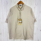 【Men's L アイボリー系】 Houdini ( フーディニ ) メンズ コスモ シャツ Men's Cosmo Shirt 238724 Foggy Mountain z00058226 Foggy Mountain 化繊 ショートスリーブシャツ インナー シャ