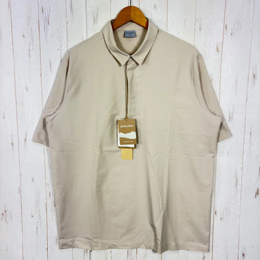 【Men's L アイボリー系】 Houdini ( フーディニ ) メンズ コスモ シャツ Men's Cosmo Shirt 238724 Foggy Mountain z00058226 Foggy Mountain 化繊 ショートスリーブシャツ インナー シャ