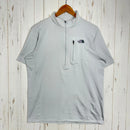 【Men's XL ホワイト系】 The North Face ( ザ・ノースフェイス ) ショートスリーブフラッシュドライスリーディージップアップ S/S FLASHDRY 3D Zip Up オフホワイト (OW) 吸汗速乾 / 抗菌防臭 / UVガード ポリエス-1