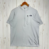 【Men's XL ホワイト系】 The North Face ( ザ・ノースフェイス ) ショートスリーブフラッシュドライスリーディージップアップ S/S FLASHDRY 3D Zip Up オフホワイト (OW) 吸汗速乾 / 抗菌防臭 / UVガード ポリエス