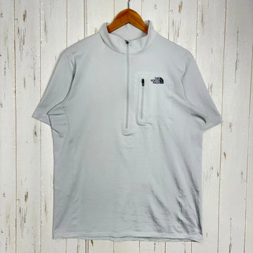 【Men's XL ホワイト系】 The North Face ( ザ・ノースフェイス ) ショートスリーブフラッシュドライスリーディージップアップ S/S FLASHDRY 3D Zip Up オフホワイト (OW) 吸汗速乾 / 抗菌防臭 / UVガード ポリエス