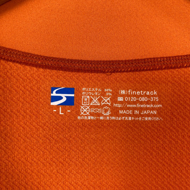 【Men's L オレンジ系】 Finetrack ( ファイントラック ) フラッドラッシュ ジップネック Flad Rush Zip Neck ポリエステル ウェア トップス インナー シャツ ロングスリーブシャツ 化繊 z00060178  化繊 ロングスリー