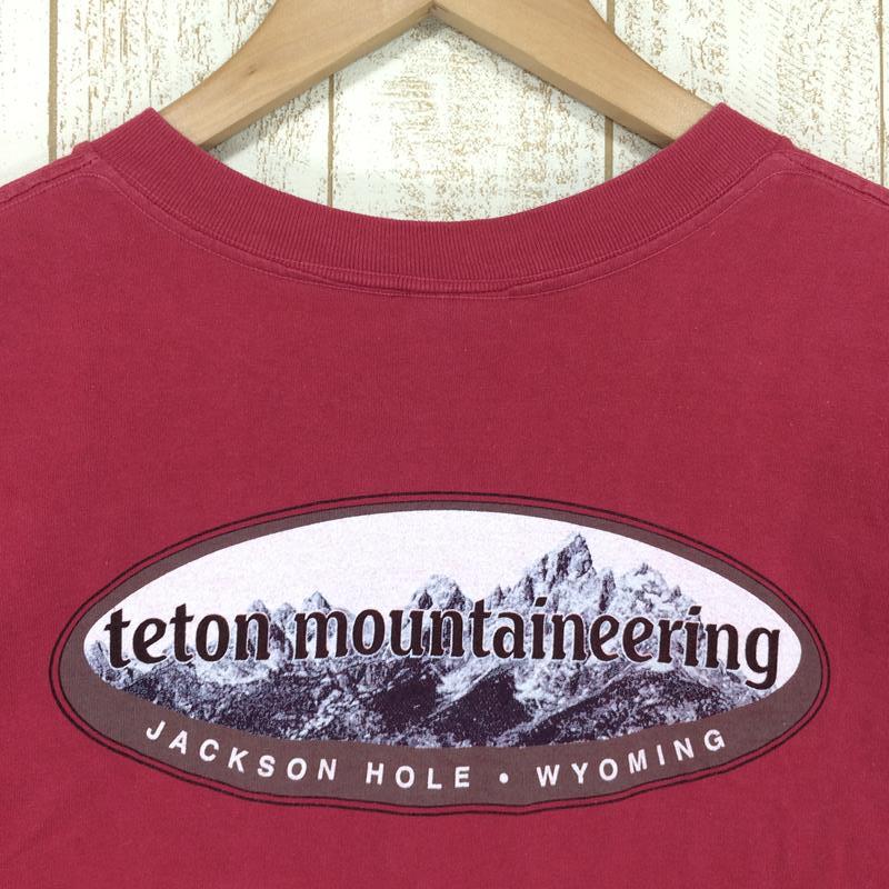 [Men's M Red] Teton Mountaineering T-shirt Discontinued model Teton Mountaineering International Men's Synthetic short sleeve T-shirt Crew neck Inner shirt Tops Wear