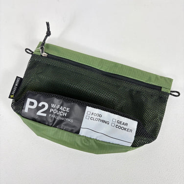 【OneSize グリーン系】 Paago Works ( パーゴワークス ) ダブル フェイス ポーチ 2L W-FACE Pouch 2 Moss Green ナイロン バッグ ストレージ パッキングサック スタッフサック インナーポーチ z00054932 M