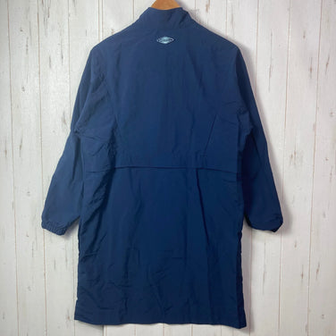 Women's Medium Navy Merrell Nylon Half-Zip Long Anorak Coat in Indigo (z00054869)