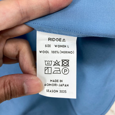 【Women's L ブルー系】 Ridge Mountain Gear ( リッジマウンテンギア ) メリノ ベーシック ロングスリーブ シャツ Merino Basic Long Sleeve Shirt Glacier Blue z00058940 Glacie