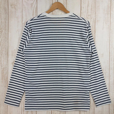 【Men's M ホワイト系】 Montbell ( モンベル ) Wic.ボーダー ロングスリーブt 長袖 ウィックロン Tシャツ 1104818 Asian Men's IV/DN ブルー 化繊 ロングスリーブTシャツ クルーネック インナー シャツ トップス - 【公式】2ndGEAR（セカンドギア）Webショップ【登山用品・アウトドア用品専門 買取販売店】