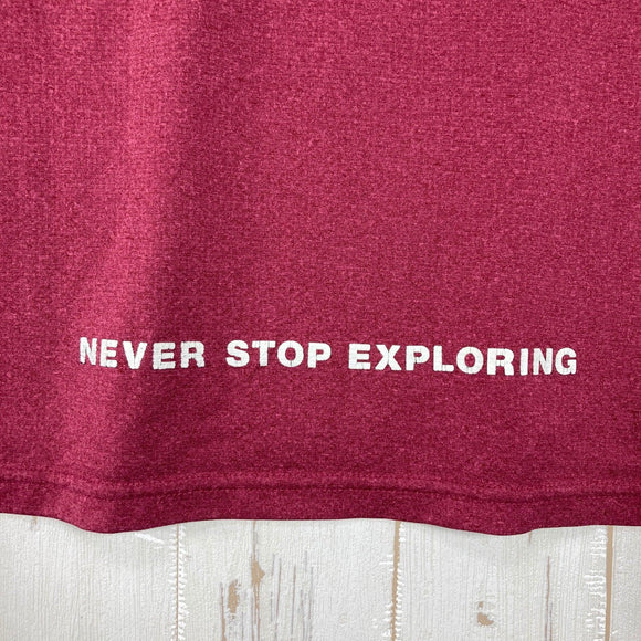 【Unisex M レッド系】 The North Face ( ザ・ノースフェイス ) Mt.FUJI100 2025 参加賞Tシャツ Mt.FUJI100 2025 Participant T-Shirt EXPLORE SOURCE ポリエステル ウェア トッ