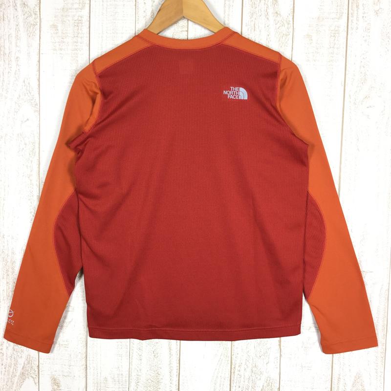 【男款S橙】The North Face长袖Velocity V领L/S Velocity V领NT35951亚洲男士合成纤维长袖T恤圆领内衬衬衫