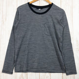 【Women's XS グレー系】 Icebreaker ( アイスブレーカー ) リュクス ライト ロングスリーブ ポケット クルー ストライプ Luxe Lite LS Pocket Crewe Stripe ブラック×メトロヘザー メリノウール ウェア トップス - 【公式】2ndGEAR（セカンドギア）Webショップ【登山用品・アウトドア用品専門 買取販売店】