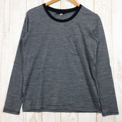 【Women's XS グレー系】 Icebreaker ( アイスブレーカー ) リュクス ライト ロングスリーブ ポケット クルー ストライプ Luxe Lite LS Pocket Crewe Stripe ブラック×メトロヘザー メリノウール ウェア トップス - 【公式】2ndGEAR（セカンドギア）Webショップ【登山用品・アウトドア用品専門 買取販売店】