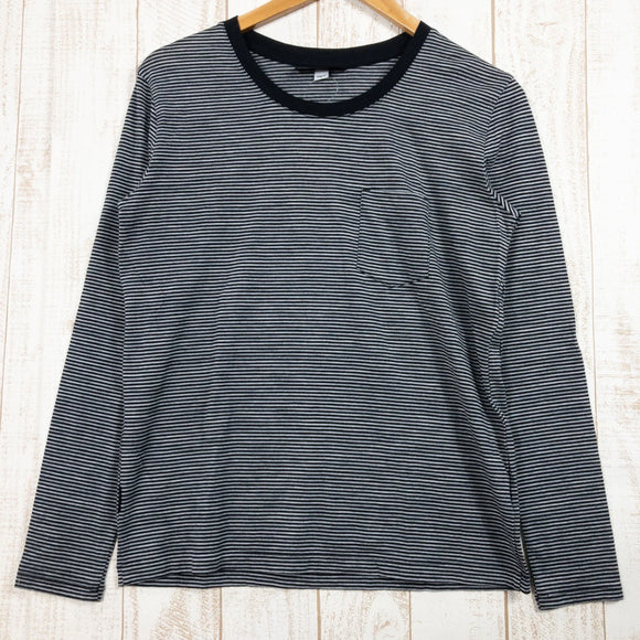 【Women's XS グレー系】 Icebreaker ( アイスブレーカー ) リュクス ライト ロングスリーブ ポケット クルー ストライプ Luxe Lite LS Pocket Crewe Stripe ブラック×メトロヘザー メリノウール ウェア トップス - 【公式】2ndGEAR（セカンドギア）Webショップ【登山用品・アウトドア用品専門 買取販売店】