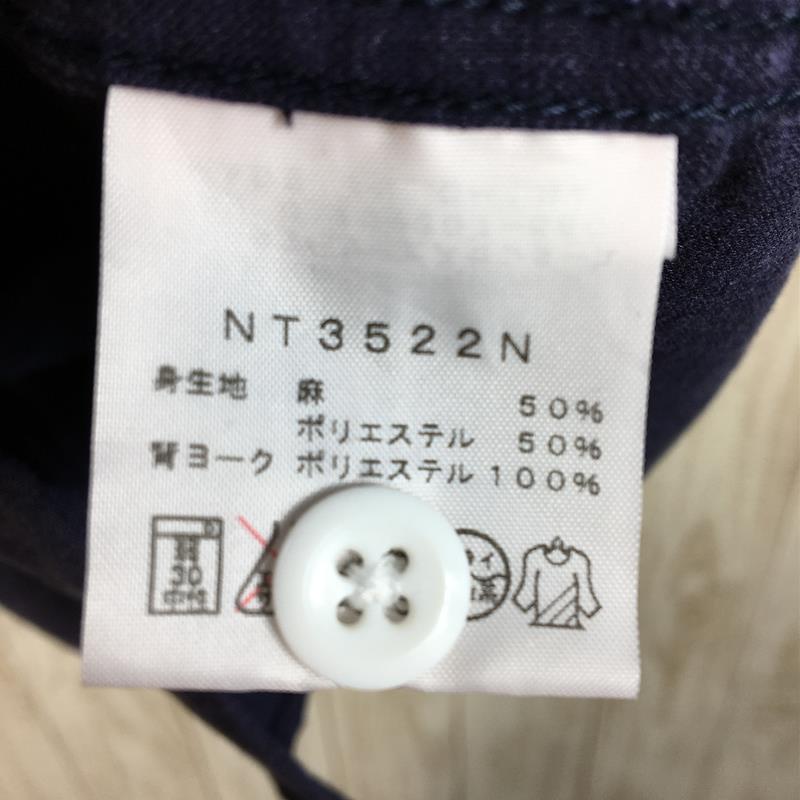 【Men's S ネイビー系】 The North Face ( ザ・ノースフェイス ) × ナナミカ パープルレーベル リネン ポリエステル ハーフスリーブ シャツ Linen Polyester H/S Shirt ショートスリーブ 生産終了モデル 入手困難 N