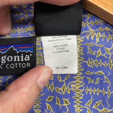 【Men's S ブルー系】 1998 Patagonia ( パタゴニア ) ドリームタイムシャツ Dreamtime Shirts Abacus: True Blue 生産終了モデル 入手困難 ウェア トップス インナー シャツ ショートスリーブシャツ コット