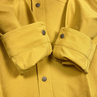 Ridge Mountain Gear 女士大号黄色基本款长袖衬衫（乡村芥末黄）、涤纶、上衣、汗衫