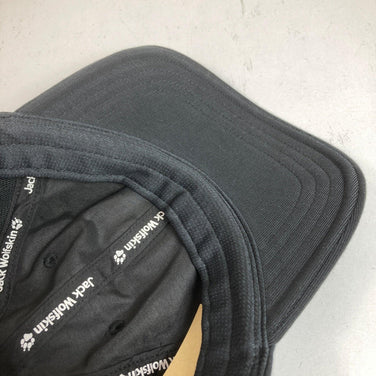 Jackwolfskin JP BXL 法式毛圈布六片帽，男女通用，均码，黑色。涤纶材质。