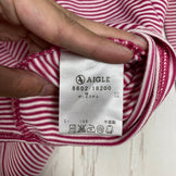 【Women's M レッド系】 Aigle ( エーグル ) コットン ロングスリーブ ボーダー コットン ウェア トップス インナー シャツ ロングスリーブTシャツ クルーネック コットン z00059884  コットン ロングスリーブTシャツ クルーネック イン