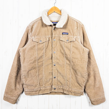 男式 M 米色 2020 Patagonia 绒毛衬里卡车司机夹克 (MJVK) - 停产款，难以找到 - 灯芯绒和有机棉上衣