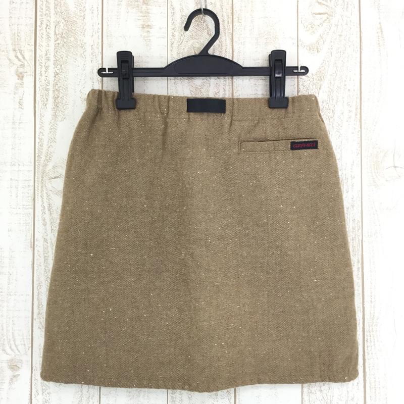 [Women's S Beige] Gramicci Wool G Skirt Wool Tweed A-line Skirt GLSK-12F002 Women's Skirt Bottoms Wear