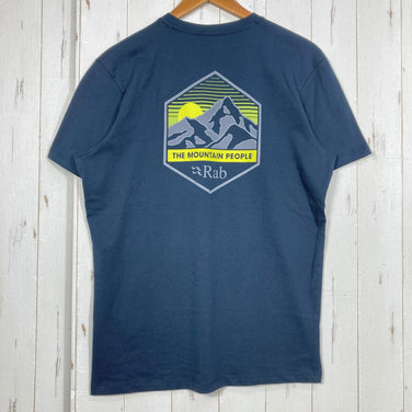 【Men's M ブラック系】 Rab ( ラブ ) スタンス マウンテン ピーク ティー Stance Mountain Peak Tee QCB-66 Beluga z00058277 Beluga コットン ショートスリーブTシャツ クルーネック インナー シ