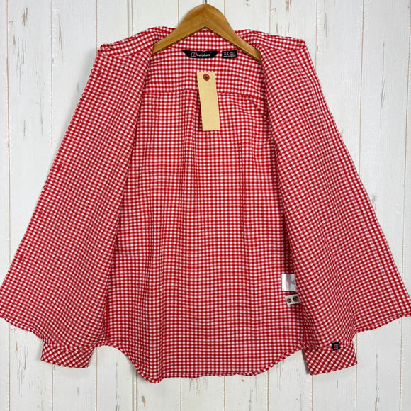 【Women's 12 レッド系】 Berghaus ( バーグハウス ) フレックス ドライ シアサッカー ロングスリーブ シャツ Flex Dry Seersucker Long Sleeve Shirt シアサッカー ポリエステル ウェア トップス インナー シャ
