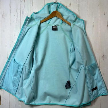 Jackwolfskin Storm Lock Softshell Jacket, Women's Medium, Blue, Polyester, Top, Outerwear, Softshell Jacket, z000547