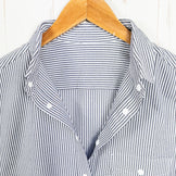 Women's Large Gray Ridge Mountain Gear Basic Short Sleeve Shirt Stripe Gray/White Polyester Top