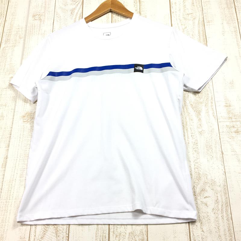 【Men's M ホワイト系】 The North Face ( ザ・ノースフェイス ) ショートスリーブ ボックスロゴ ライン ティー S/S Box Logo Line Tee Tシャツ NT32086 Asian Men's  化繊 ショートスリーブTシャツ