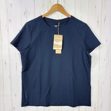【Women's M ブルー系】 Houdini ( フーディニ ) ウィメンズ カバー ティー W's Cover Tee 840016 BLUE ILLUSION z00055975 BLUE ILLUSION 化繊 ショートスリーブTシャツ クルーネック インナ